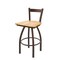 Holland Bar Stool Co 30" Low Back Swivel Bar Stool, Bronze Finish, Nat Maple Seat 82130BZNatMpl - alternate 1